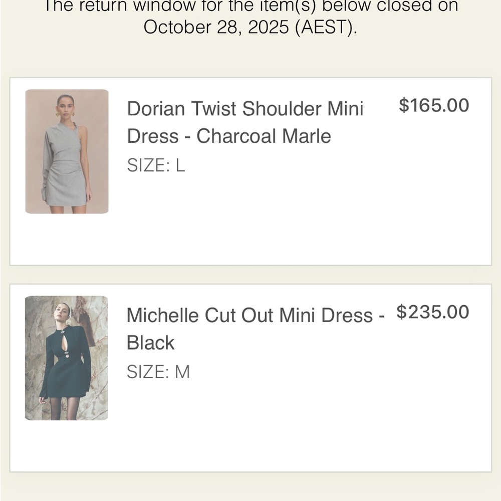 Meshki Twist Shoulder Mini Dress - Gray